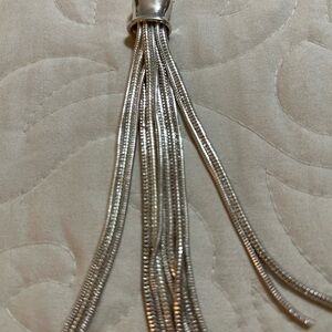 Kohl's Shimmering Silver Tassel Necklace